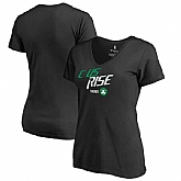 Women Boston Celtics Fanatics Branded 2018 NBA Playoffs Slogan Plus Size V Neck T-Shirt Black,baseball caps,new era cap wholesale,wholesale hats